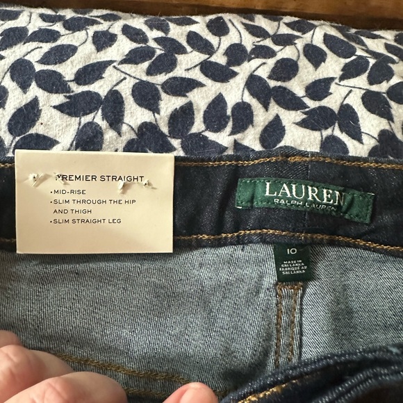 Lauren Ralph Lauren Mid-Rise Slimming Panels Premier Straight Jeans NWT 10/30 - Picture 9 of 16